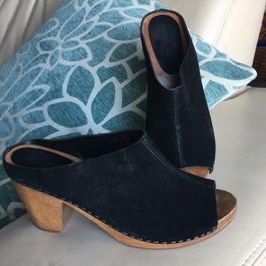 KDB Black Suede Clogs